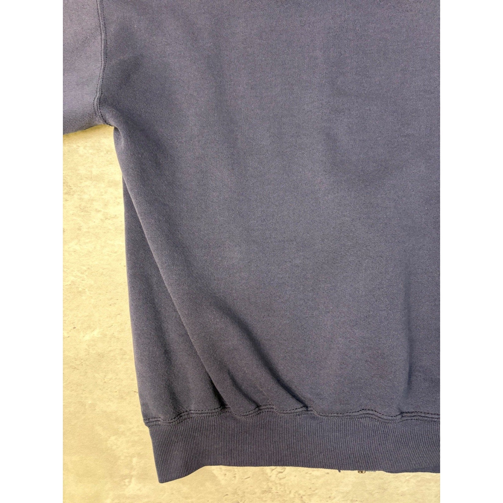 Vintage 90s Discus Athletic Blank Full Zip Navy Hooded Sweatshirt Size Medium