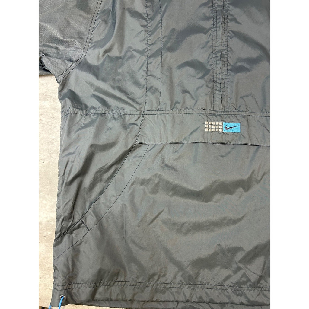 Vintage 2000s Nike Embroidered Swoosh Nylon 1/2 Zip WIndbreaker Jacket Sz Medium