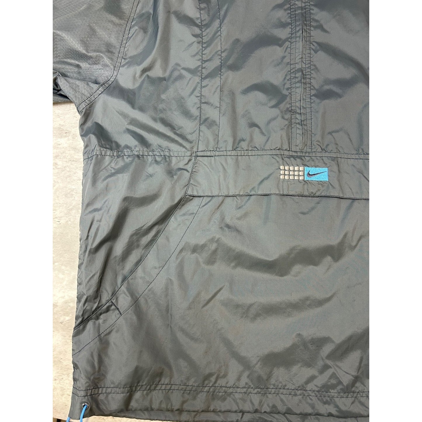 Vintage 2000s Nike Embroidered Swoosh Nylon 1/2 Zip WIndbreaker Jacket Sz Medium