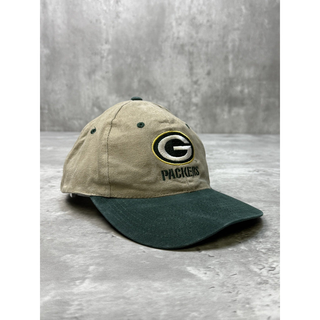 Vintage 90s Green Bay Packers NFL Embroidered Logo Football Snapback Hat OSFA