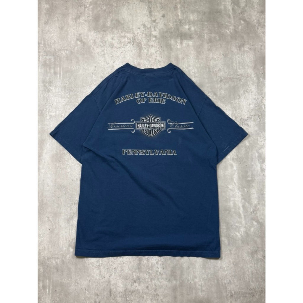 Vintage Harley Davidson American Classic Spellout Logo Graphic T-Shirt Sz Large