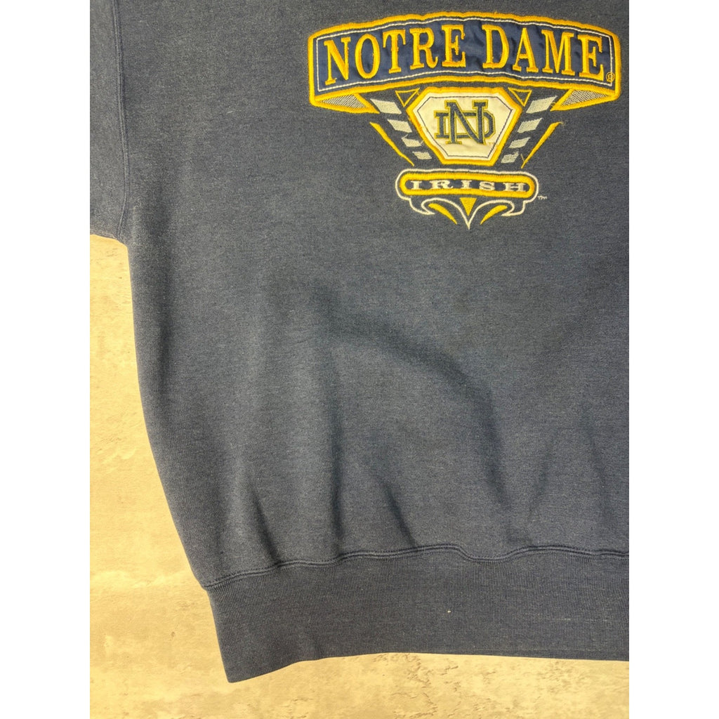 90s Notre Dame Fighting Irish NCAA Embroidered Spellout Sweatshirt Size Large