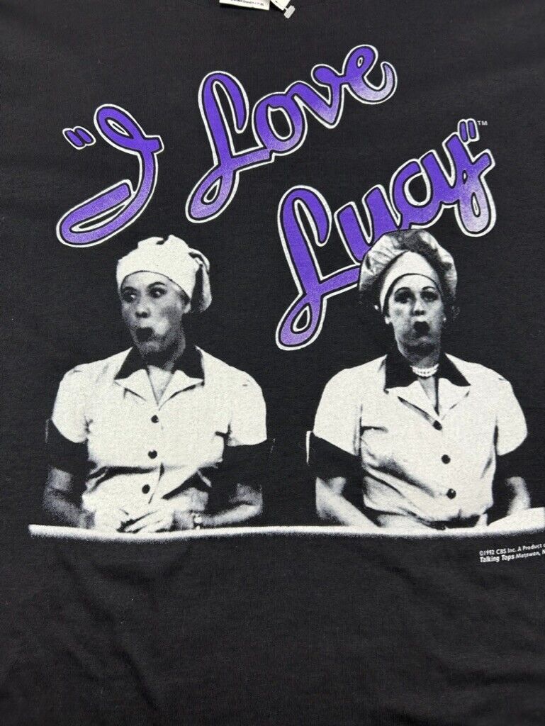 Vintage 1992 I Love Lucy TV Show Promo Graphic T-Shirt Size XL 90s