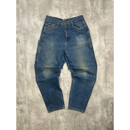 Vintage Y2K Mecca USA Baggy Fit Medium Wash Denim Carpenter Pants Size 34