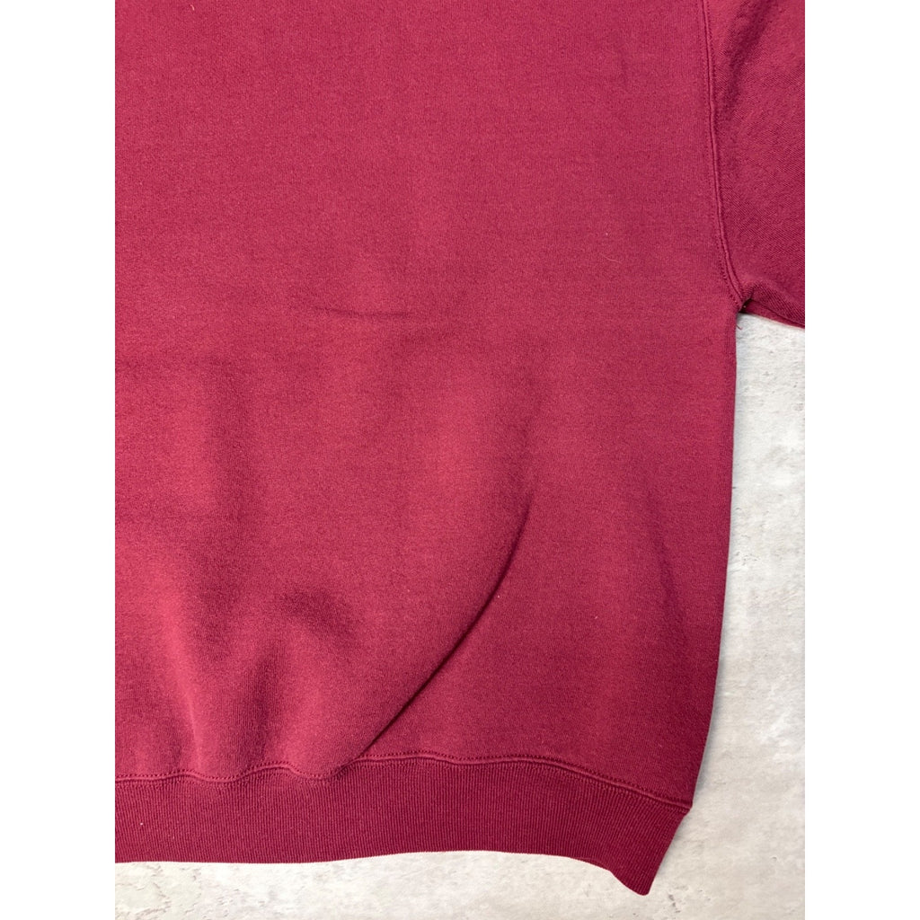 Vintage Russell Athletics Blank Pullover Maroon Crewneck Sweatshirt Size XL