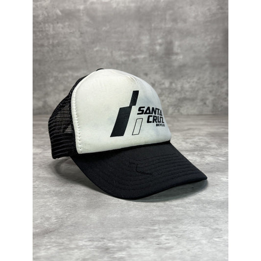Vintage 90s Santa Cruz Bicycles Graphic Spellout Trucker Snapback Hat OSFA