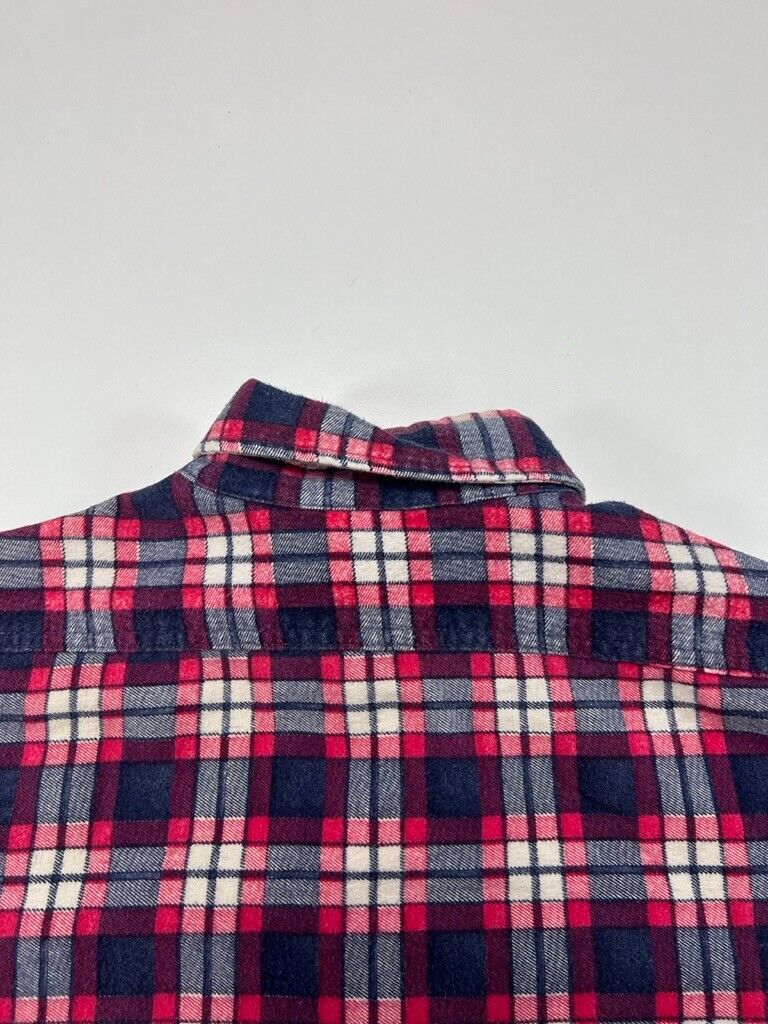 Vintage 90s Regent Double Pocket Plaid Chemises Button Up Shirt Size Large