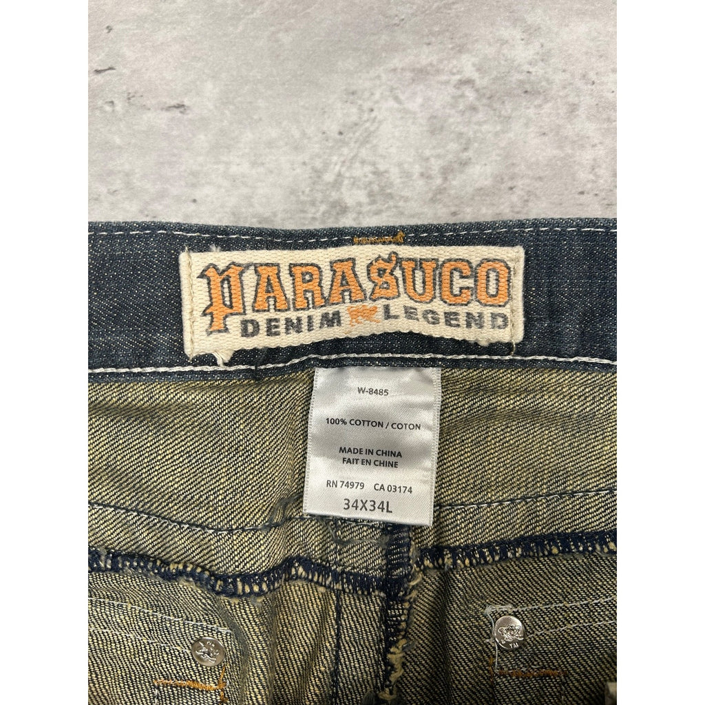 Vintage Y2K Parasuco Dark Wash Denim Straight Fit Pants Size 34