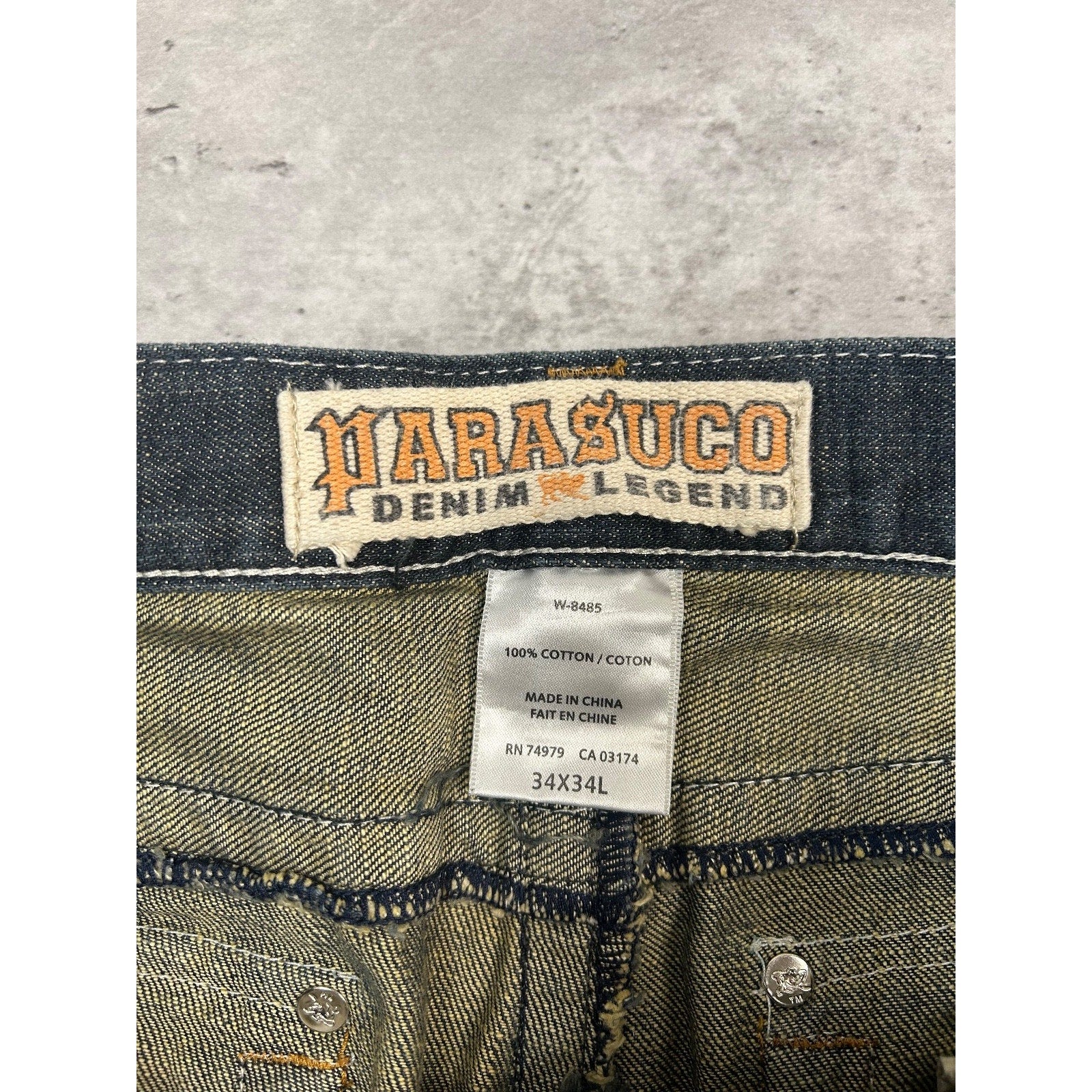Vintage Y2K Parasuco Dark Wash Denim Straight Fit Pants Size 34
