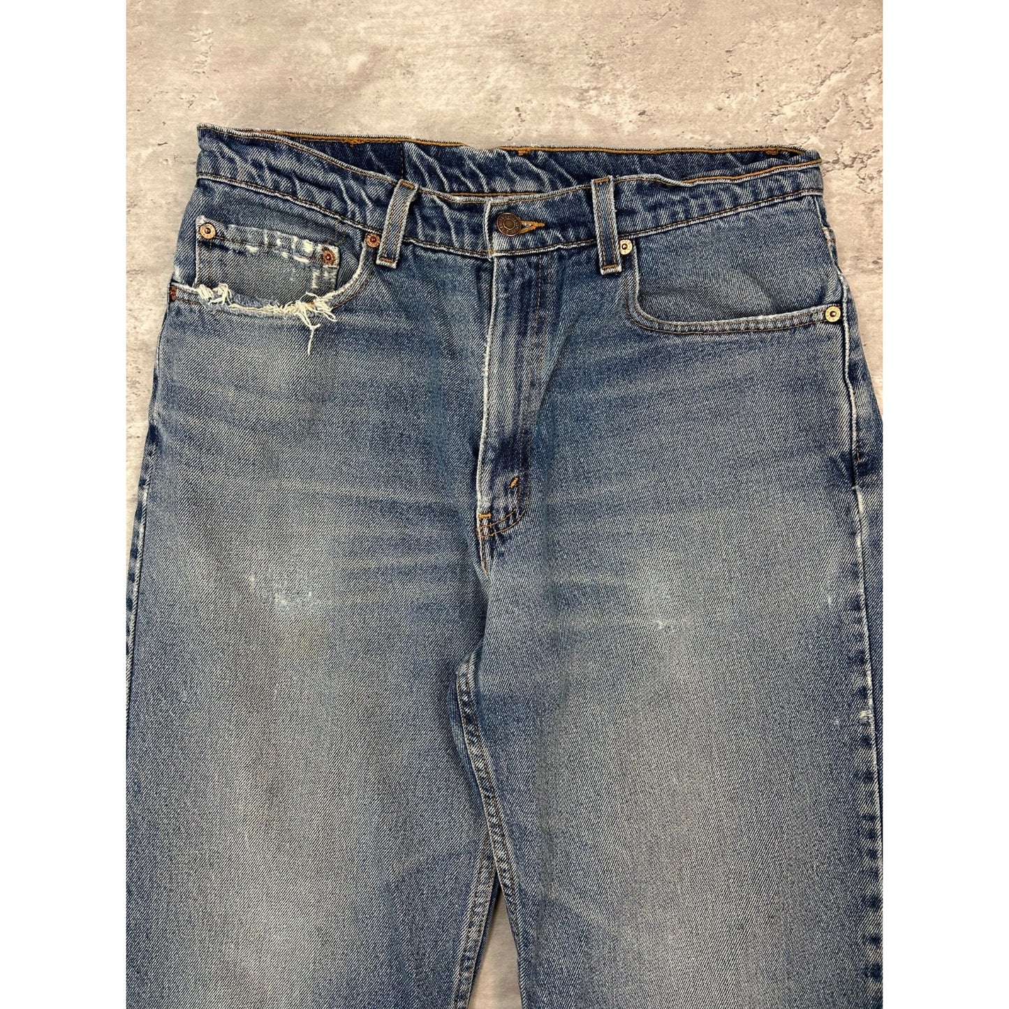 Vintage Levis 550 Red Tab Medium Wash Denim Pants Size 33