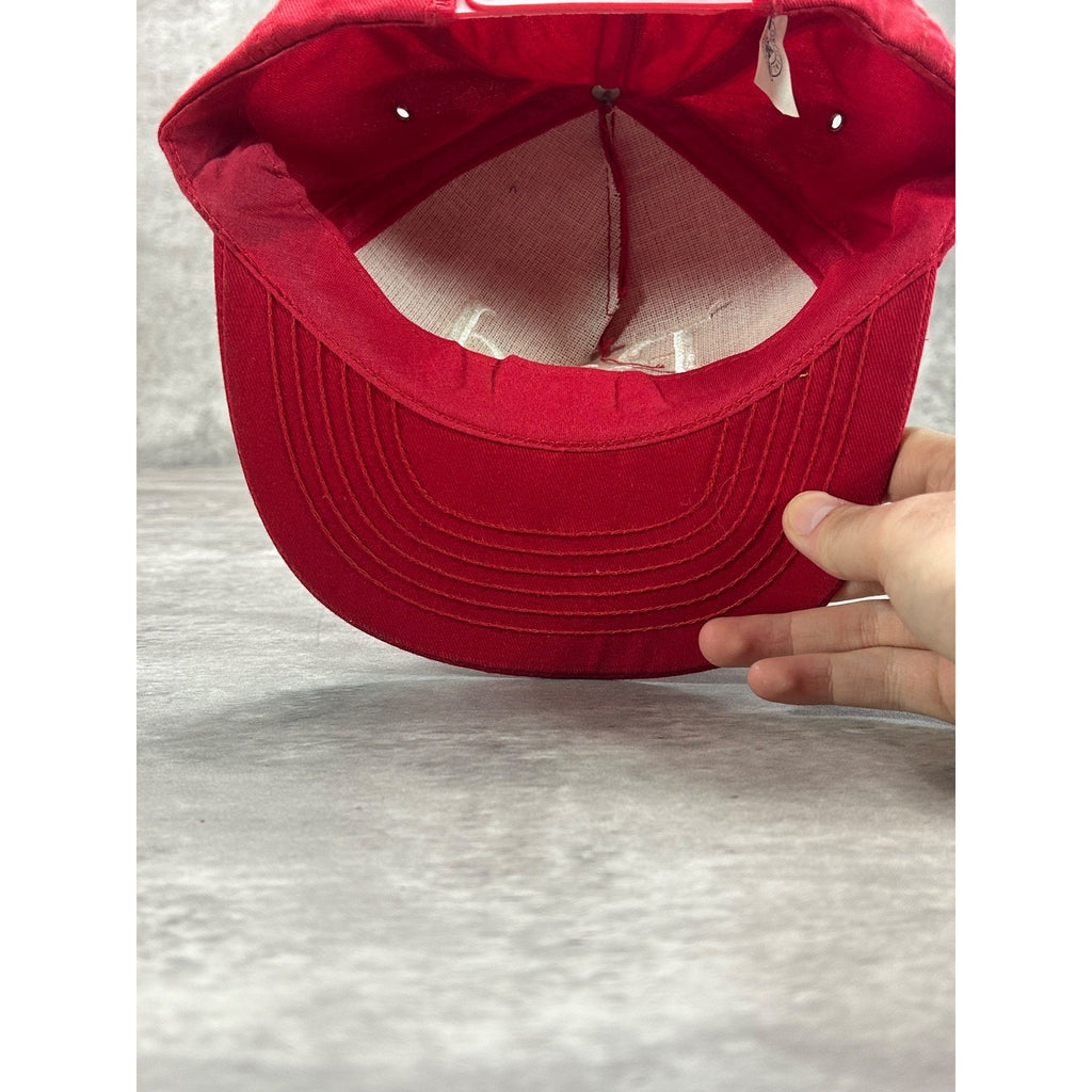 Vintage 80s Budweiser King Of Beers Embroidered Trucker Snapback Hat OSFA