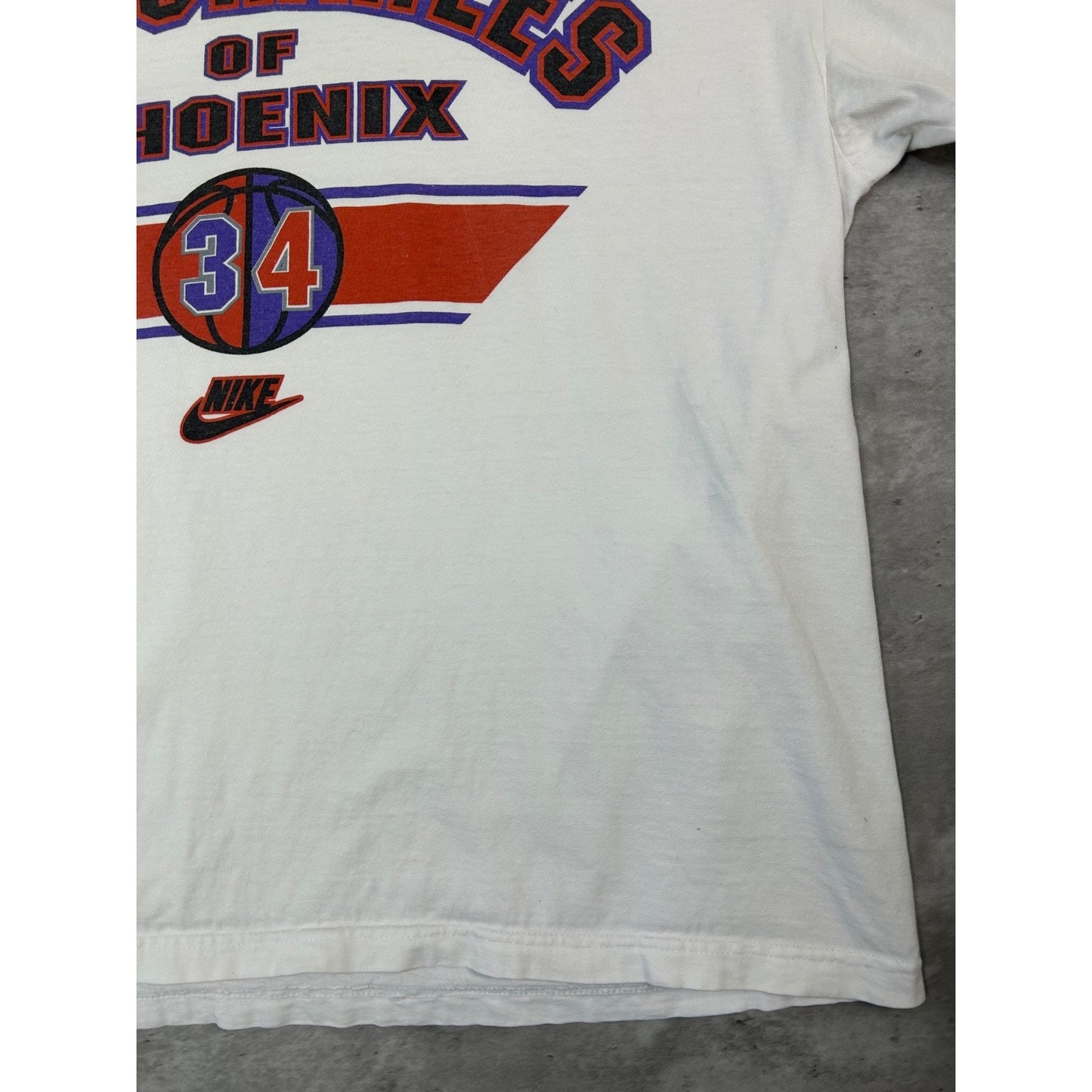 Vintage Charles Barkley #34 Phoenix Suns Nike Graphic T-Shirt Size XL White