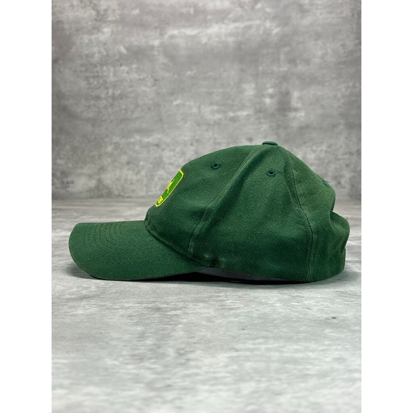 Vintage John Deere Embroidered Logo Snapback Hat OSFA Green