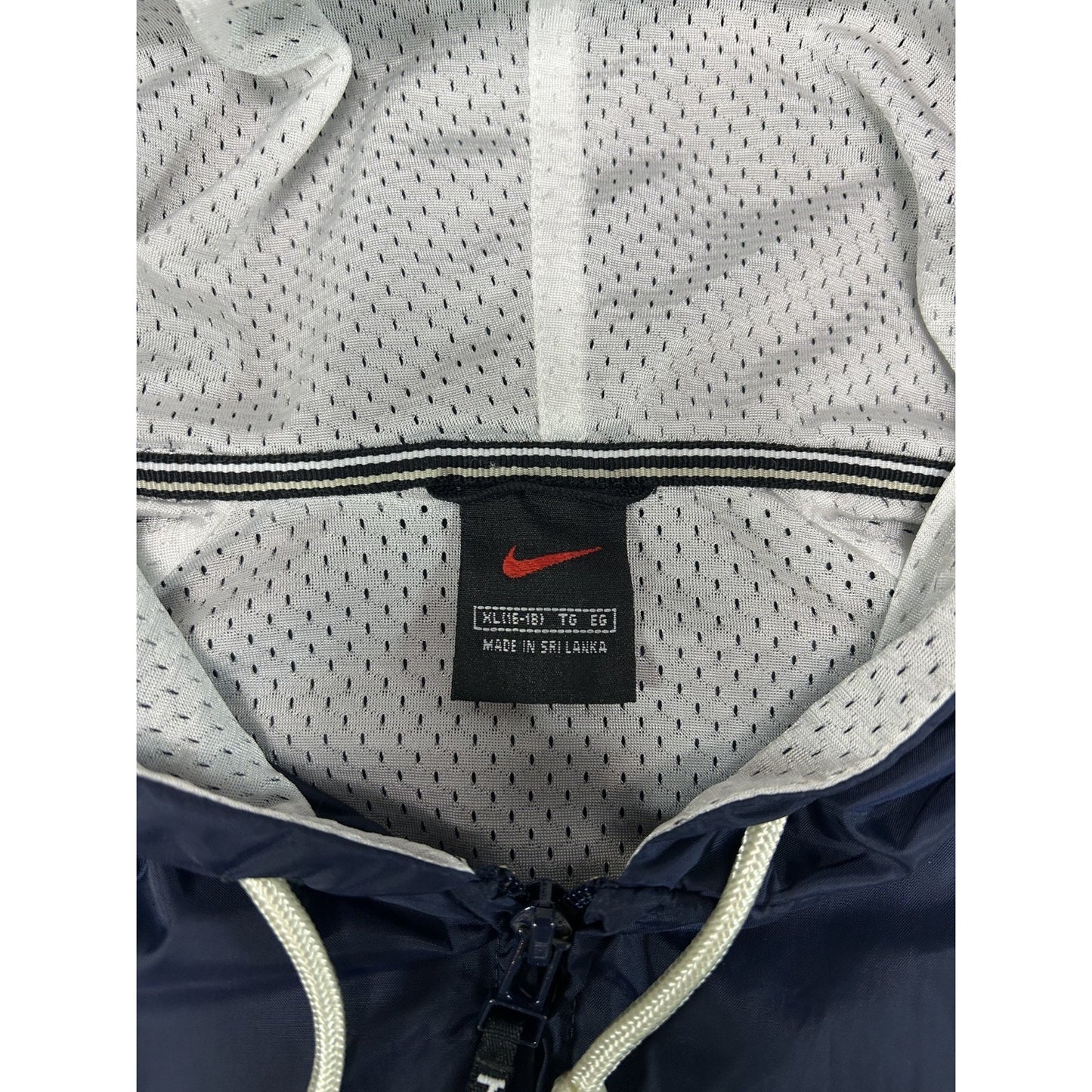 Vintage YOUTH 2000s Nike Embroidered Swoosh Nylon 1/2 Zip Windbreaker Jacket XL