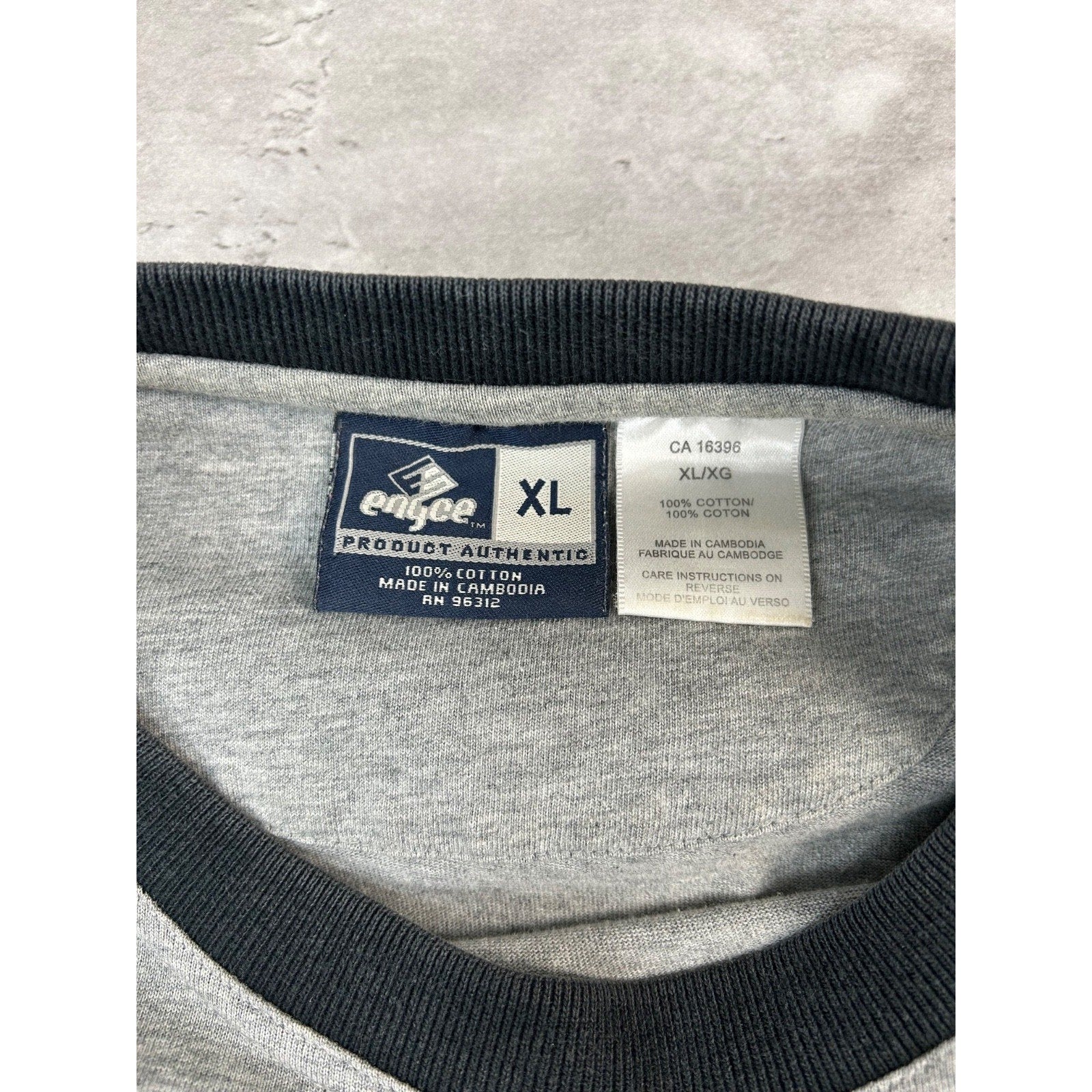 Vintage Y2K Enyce Clothing Company Two Tone Long Sleeve T-Shirt Size XL