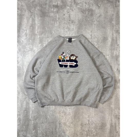 Vintage 90s Looney Tunes Embroidered Cartoon Characters Sweatshirt Size 2XL