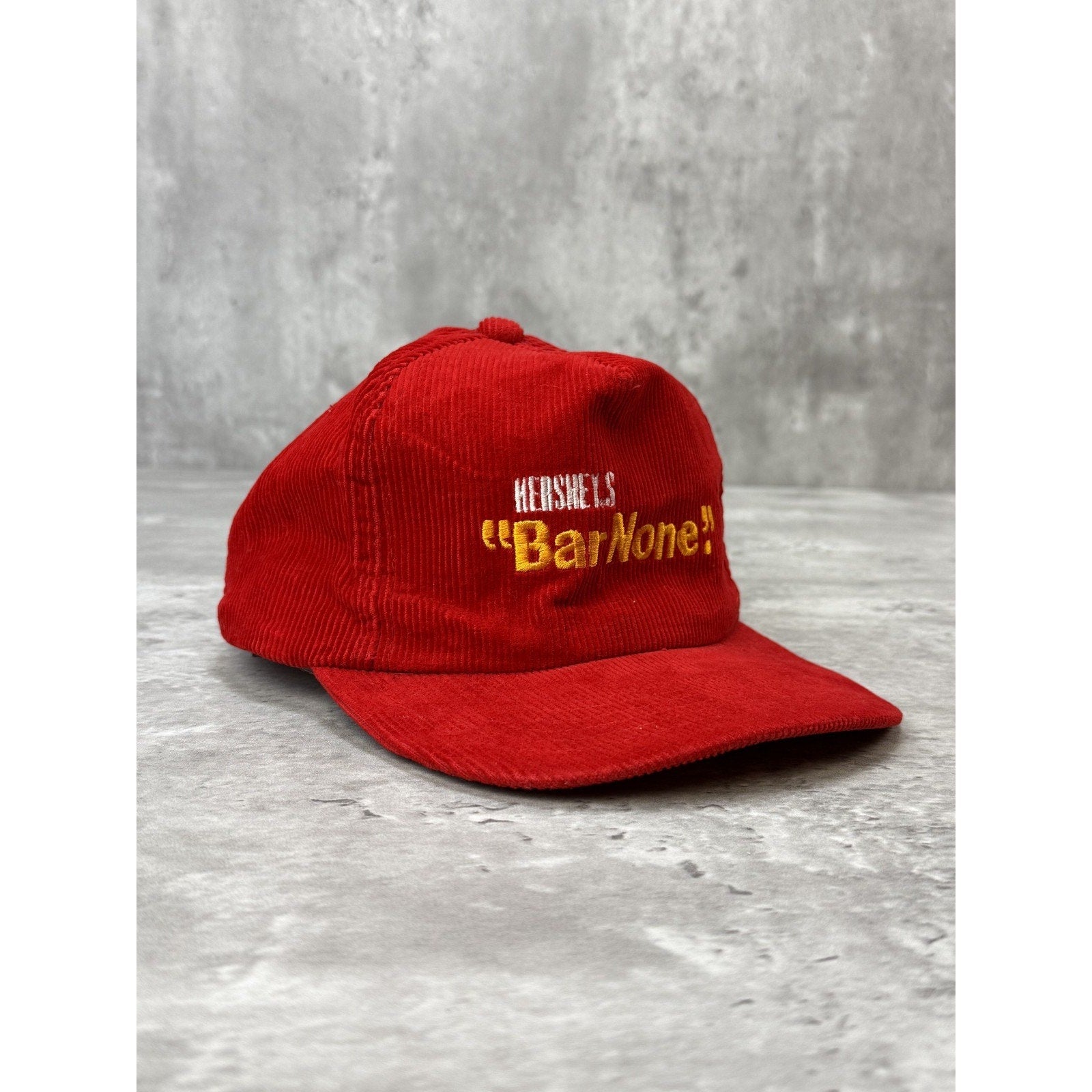 Vintage 90s Hershey Bar None Embroidered Spellout Snack Snapback Hat OSFA