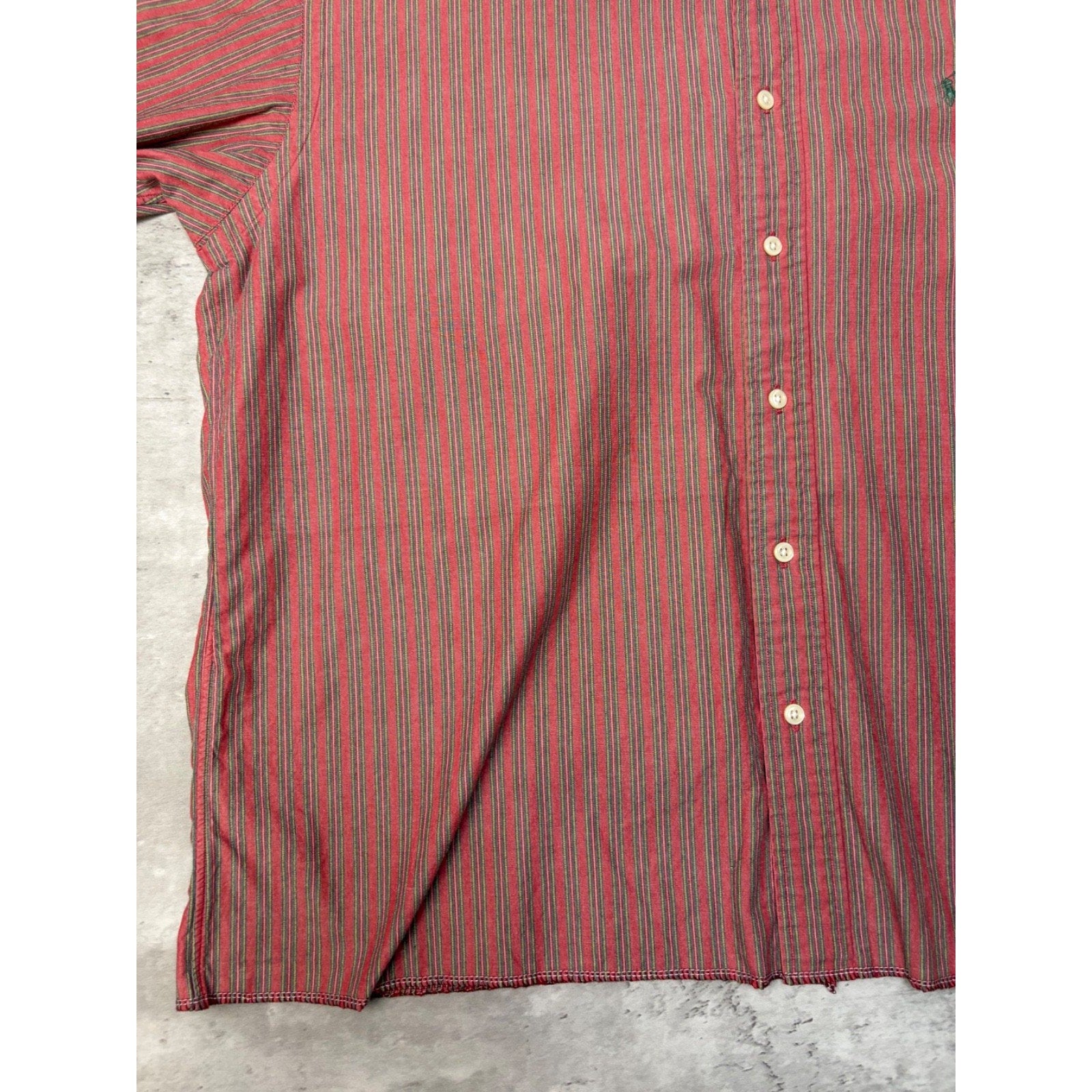 Vintage Polo Ralph Lauren Embroidered Pony Cropped Button Up Shirt Size XL