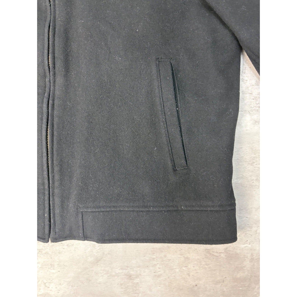Vintage Gap Heavyweight Full Zip Black Collared Jacket Size Large