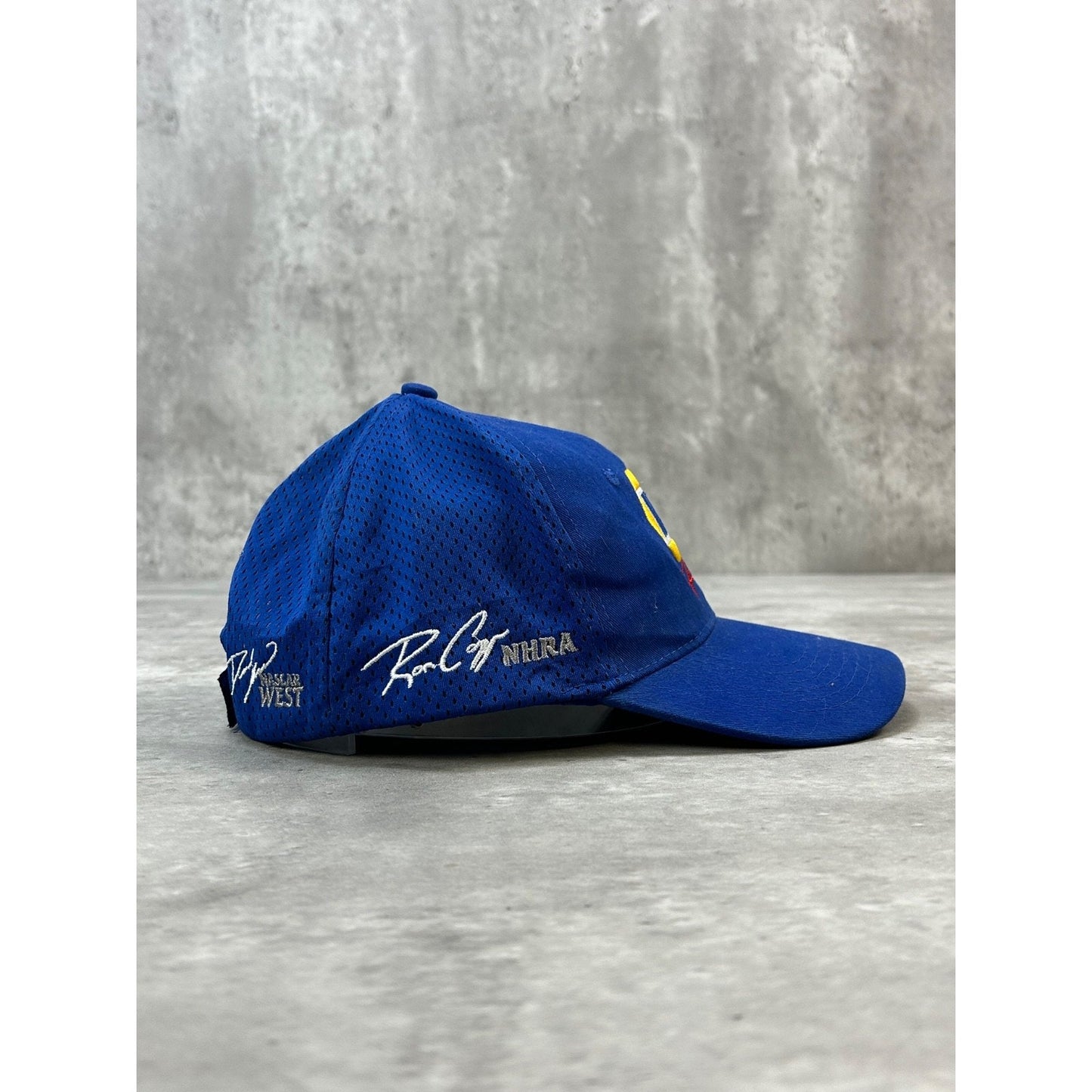 Vintage Napa Racing Embroidered Spellout Nascar Strapback Hat OSFA Blue