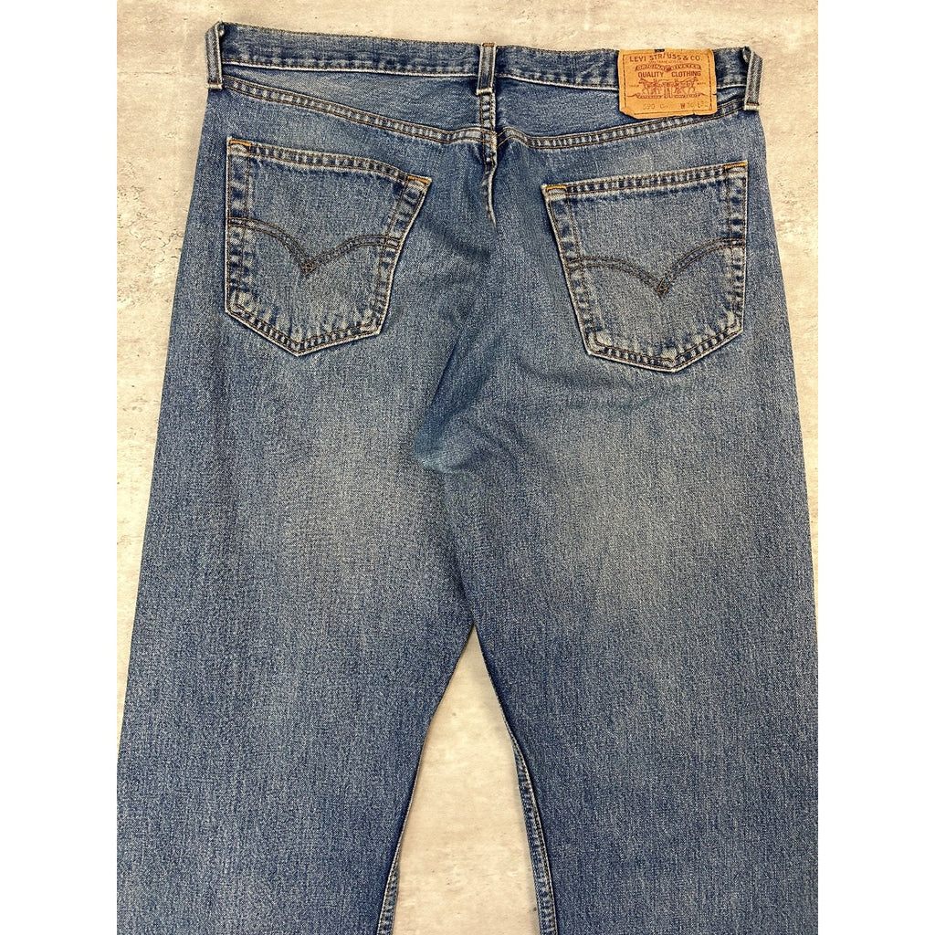 Vintage 90s Levis 590 Medium Wash Denim Pants Size 36 Blue