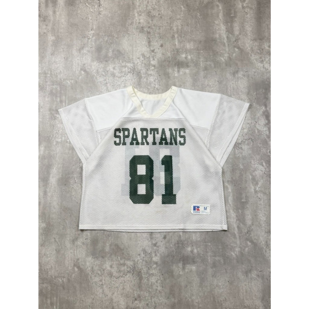Vintage 90s Michigan State Spartans #81 NCAA Mesh Football Jersey Size Medium