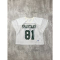 Vintage 90s Michigan State Spartans #81 NCAA Mesh Football Jersey Size Medium