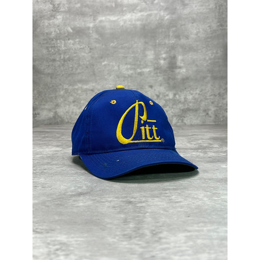 Vintage 90s Pitt Panthers NCAA Embroidered Spellout Snapback Hat OSFA