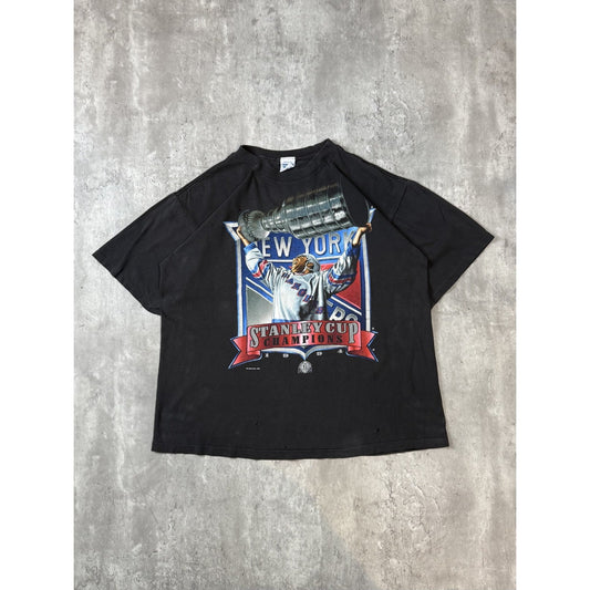 Vintage 1994 New York Ranger NHL Stanley Cup Champions Hockey T-Shirt Size Large