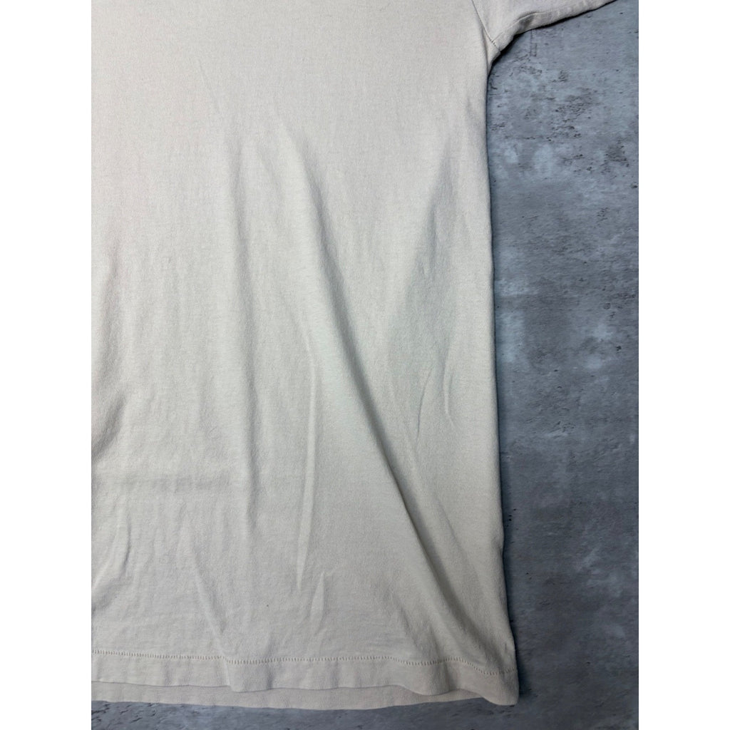 Vintage 90s Quiksilver Surfing Spellotu Graphic Earth Tone T-Shirt Size Large