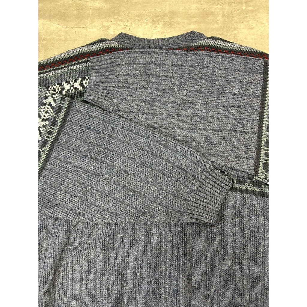 Vintage Cherokee Abstract Striped Pullover Knit Sweater Size XL