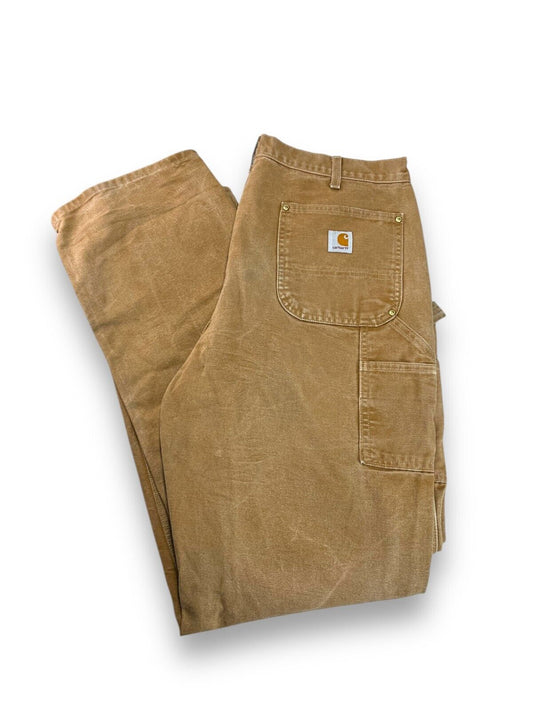 Vintage Carhartt Canvas Workwear Double Knee Pants Size 35W Tan