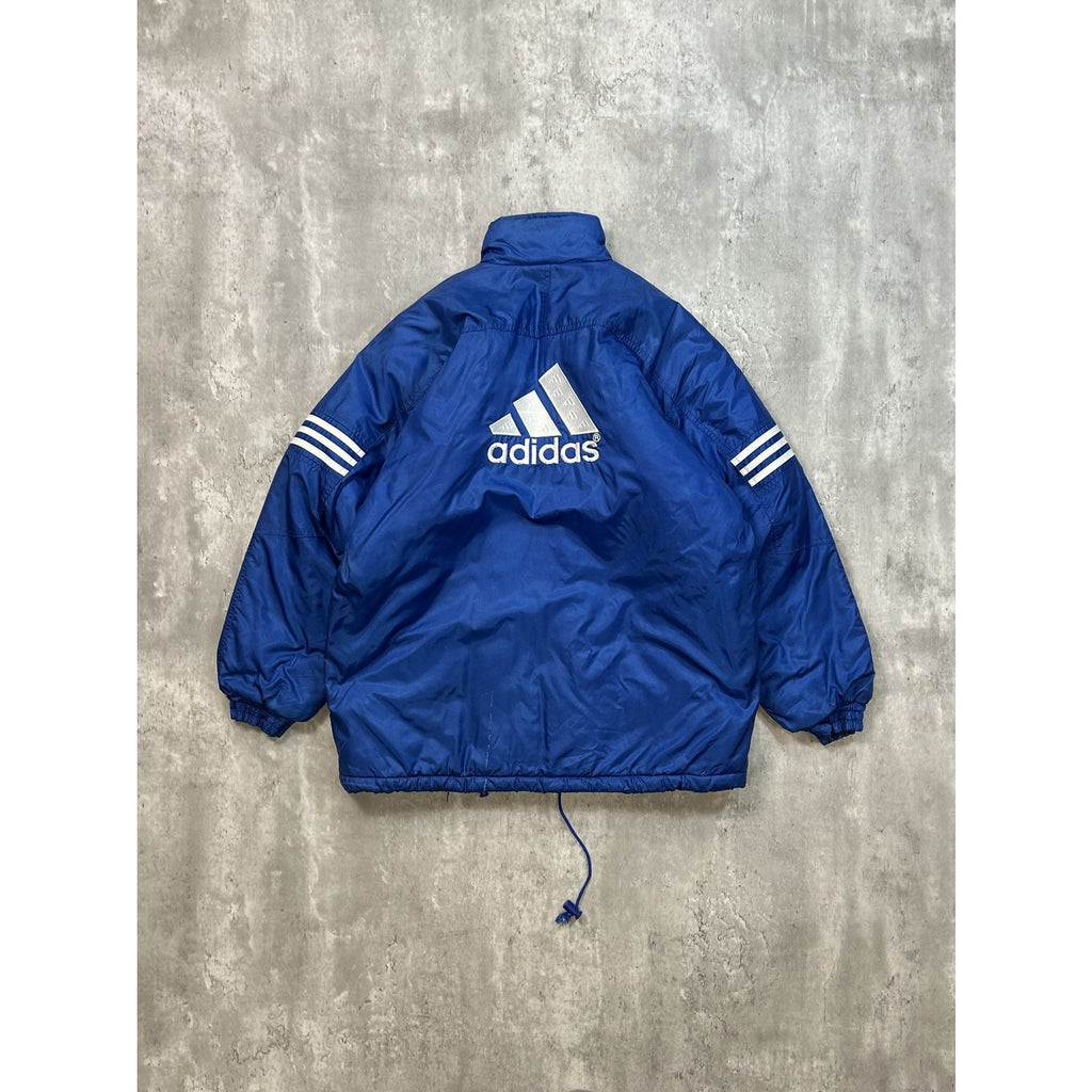 Vintage 90s Adidas Embroidered Logo Insulated Full Zip Jacket Size XL