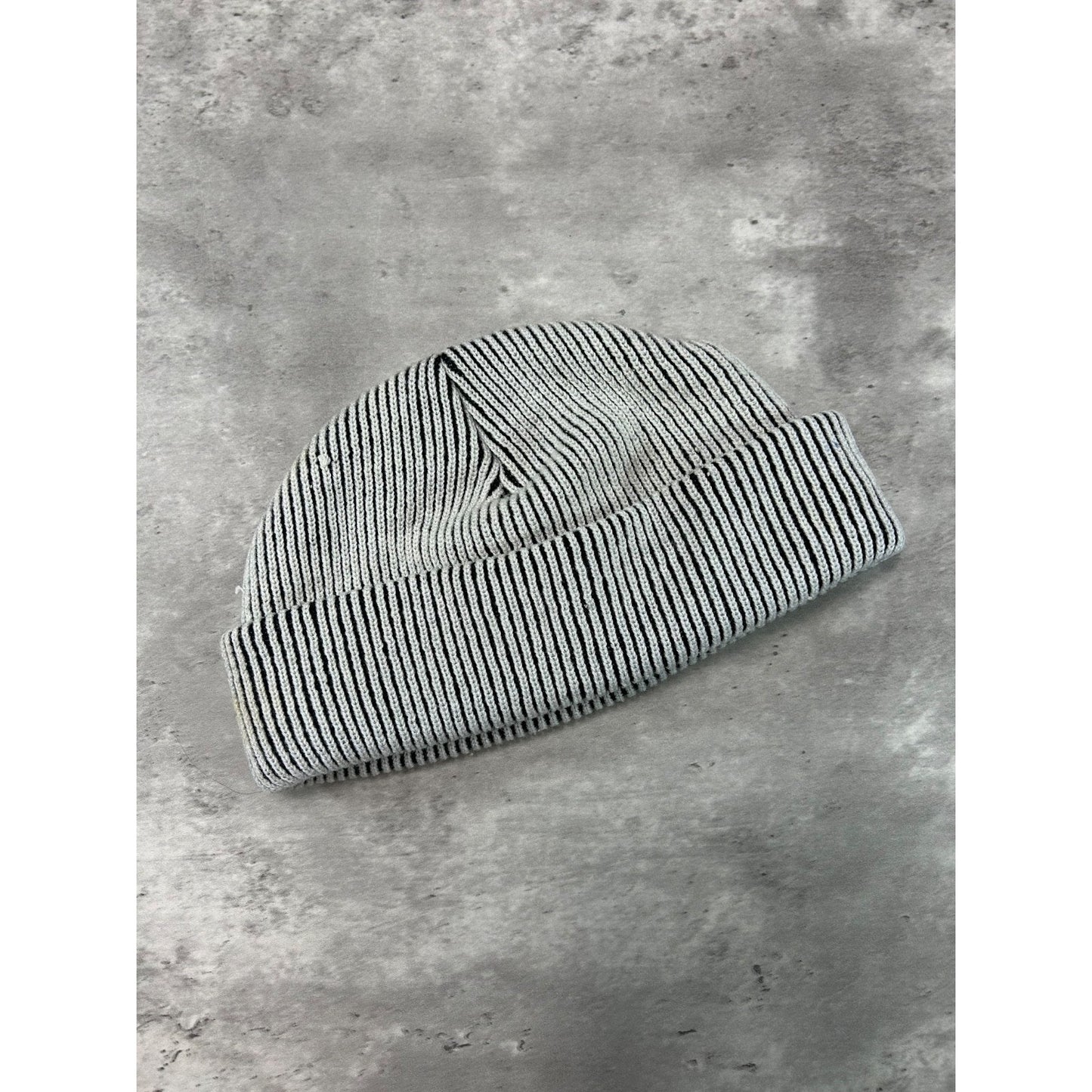 Vintage Nike Embroidered Swoosh Cable Knit Beanie Hat OSFA