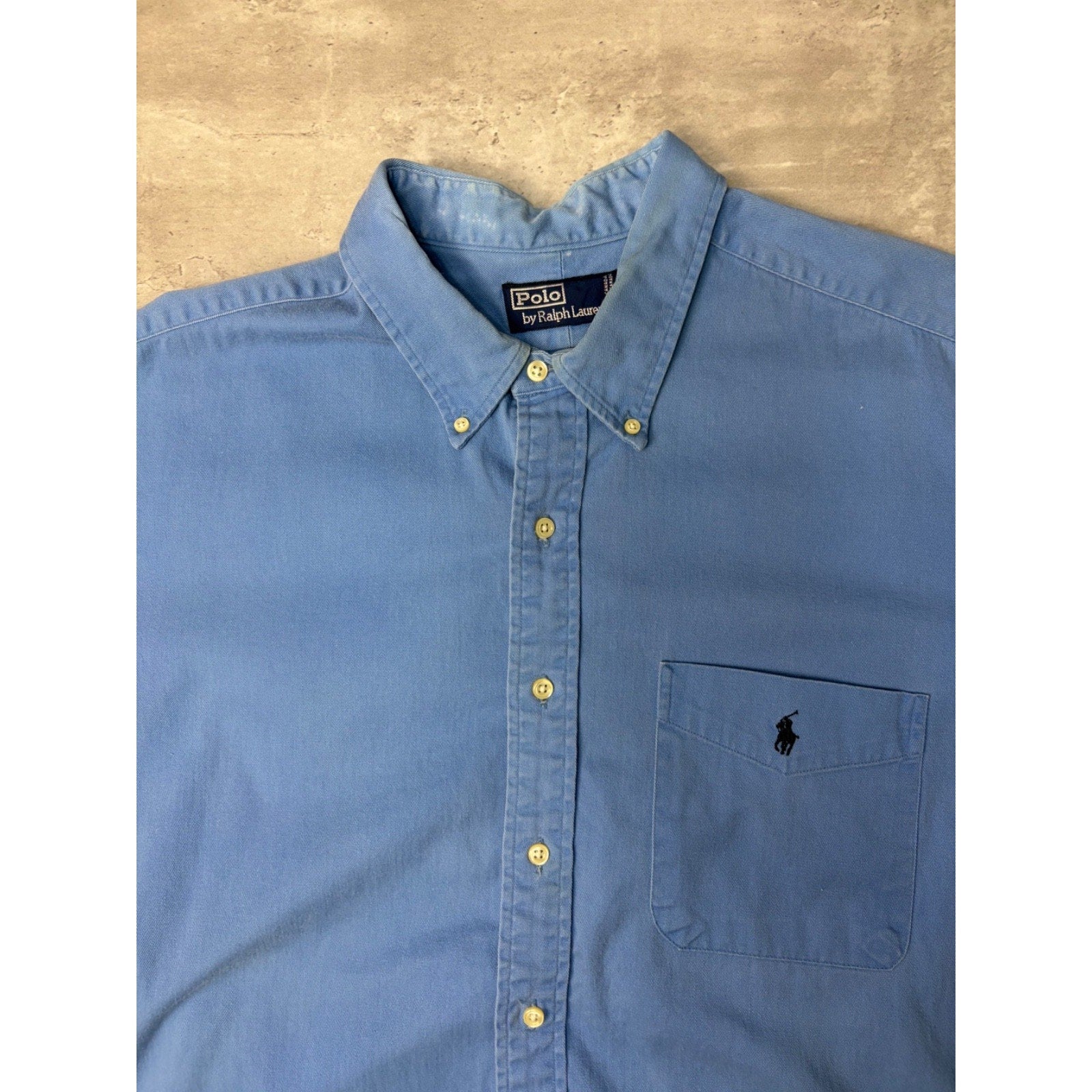 Vintage Polo Ralph Lauren Embroidered Pony Cropped Button Up Shirt Size 2XL