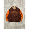 Vintage 90s Cleveland Browns NFL Embroidered Football Bomber Jacket Size 2XL