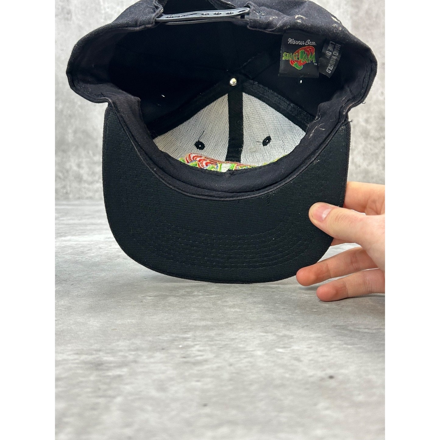 Vintage 1996 Space Jam Embroidered Logo Movie Promo Snapback Hat OSFA