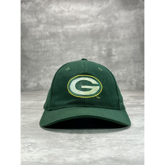 Vintage 90s Green Bay Packers NFL Embroidered Logo Football Snapback Hat OSFA