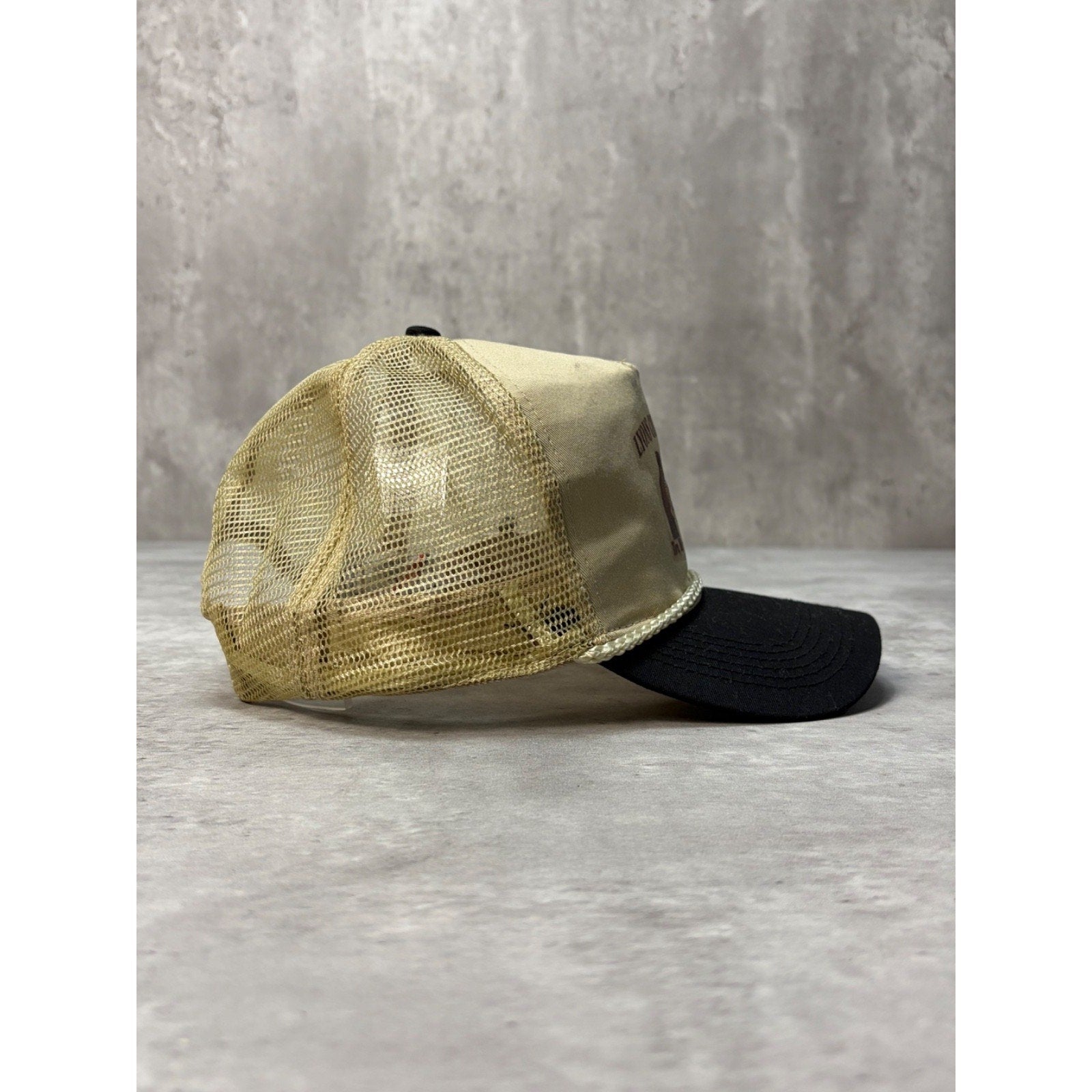 Vintage Lyons Construction Graphic Trucker Snapback Hat OSFA