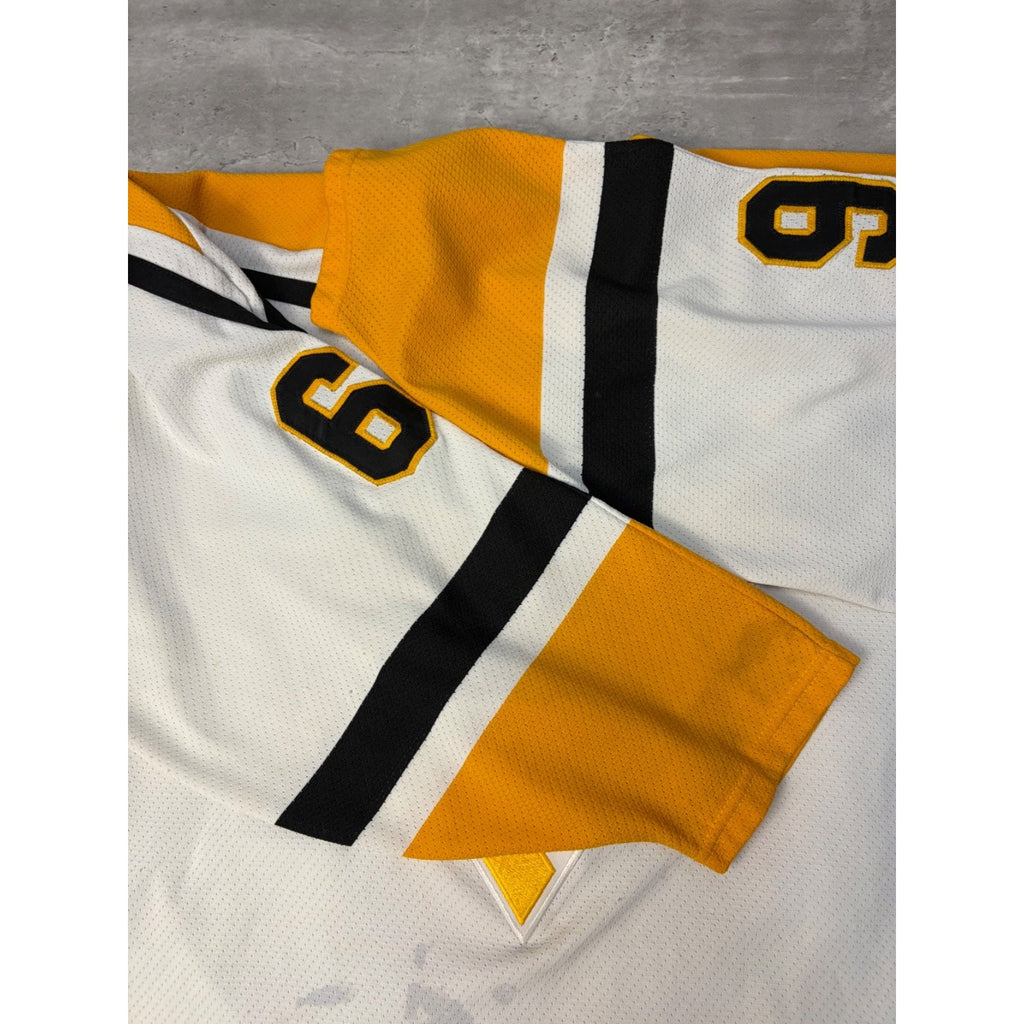 Vintage 90s Mario Lemieux #66 Pittsburgh Penguins NHL CCM Maska Jersey Size 2XL