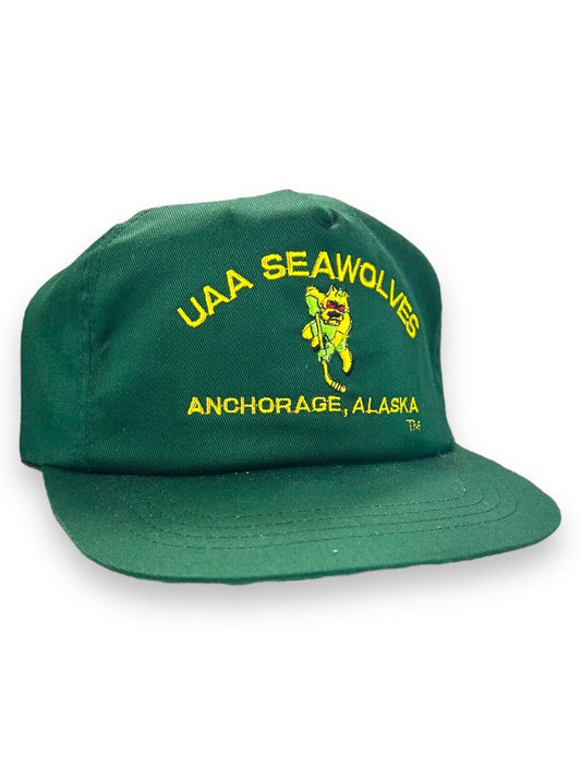 Vintage 90s UAA Seawolves Alaska Seawolves Hockey Snapback Hat OSFA