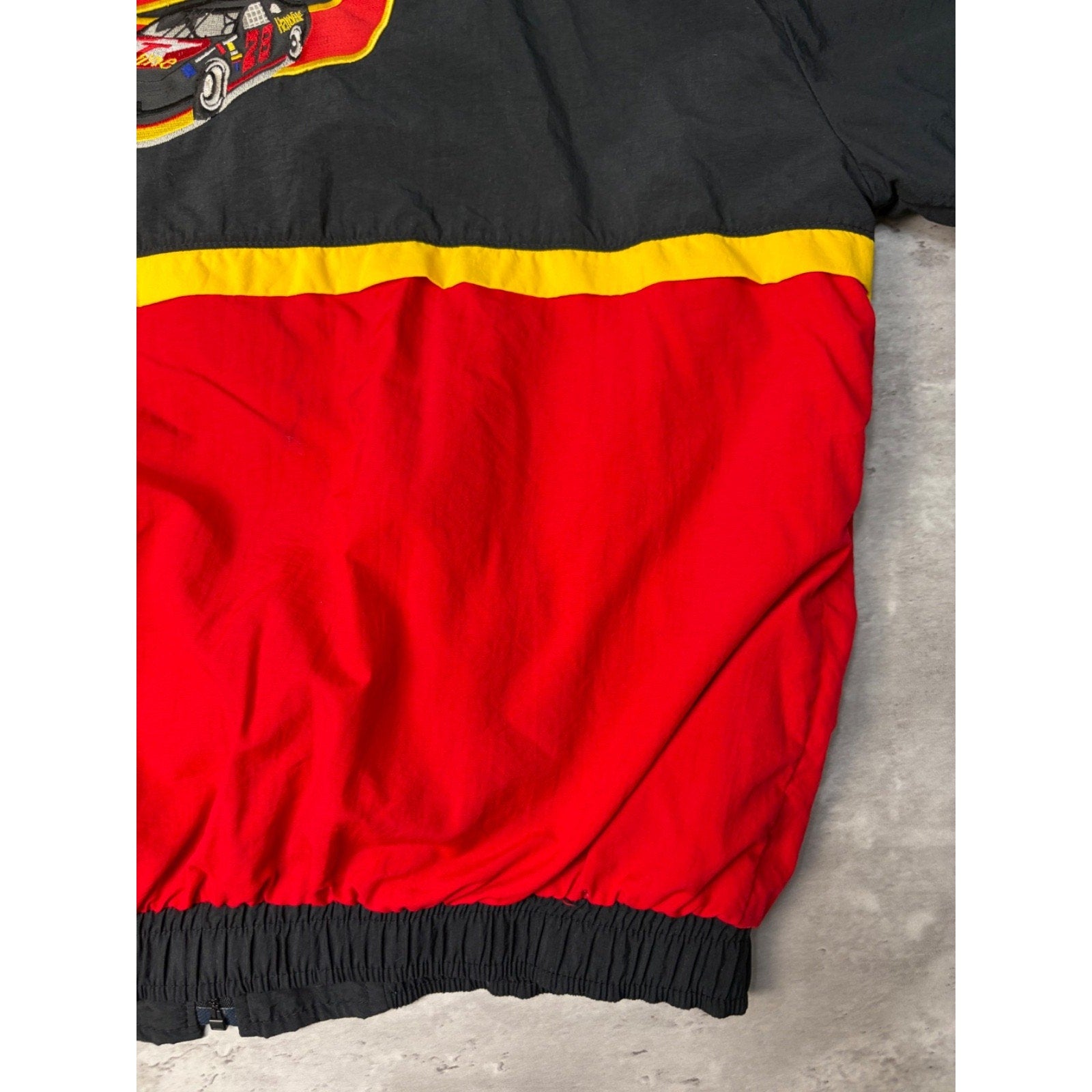 Vintage 90s Ernie Irvan #28 Nascar Texaco Racing Windbreaker Jacket Size Large