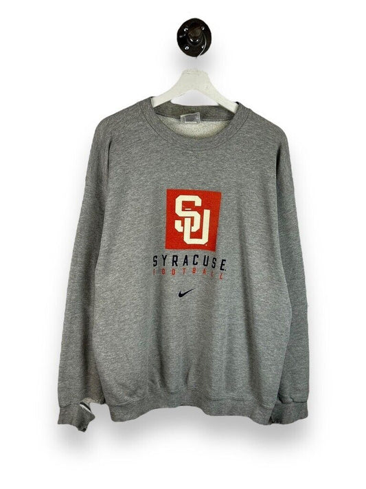 Vintage 90s Syracuse Orangemen NCAA Nike Middle Swoosh Sweatshirt Size Large