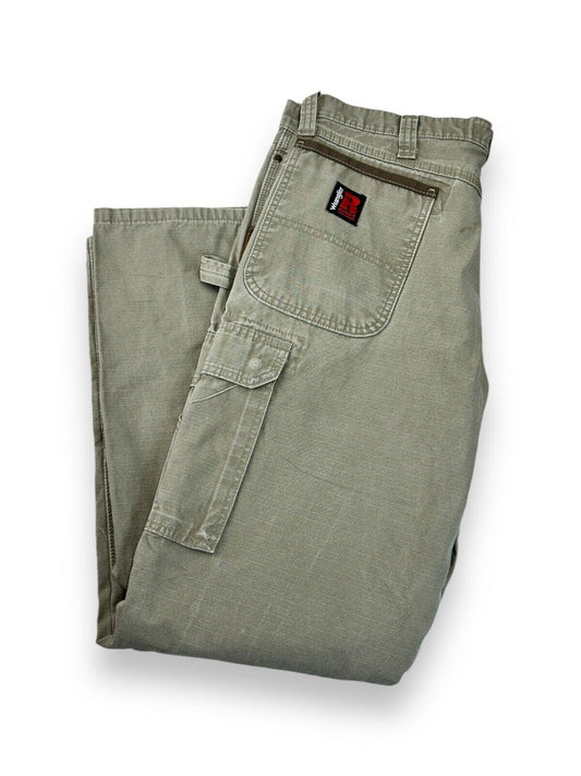 Wrangler Riggs Ripstop Canvas Workwear Carpenter Pants Size 37W