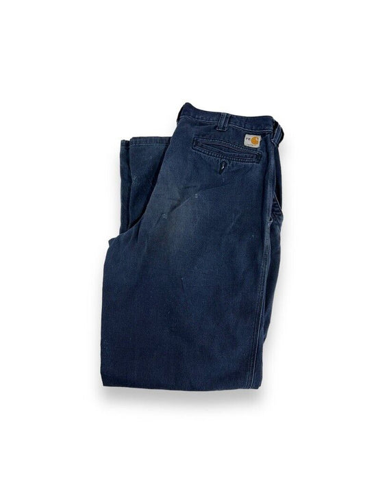 Vintage 2000s Carhartt FR Navy Blue Workwear Pants Size 34W