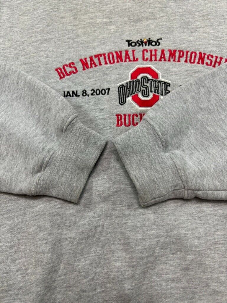 Ohio State Buckeyes NCAA BCA National Champs Spellout Sweatshirt Size Medium