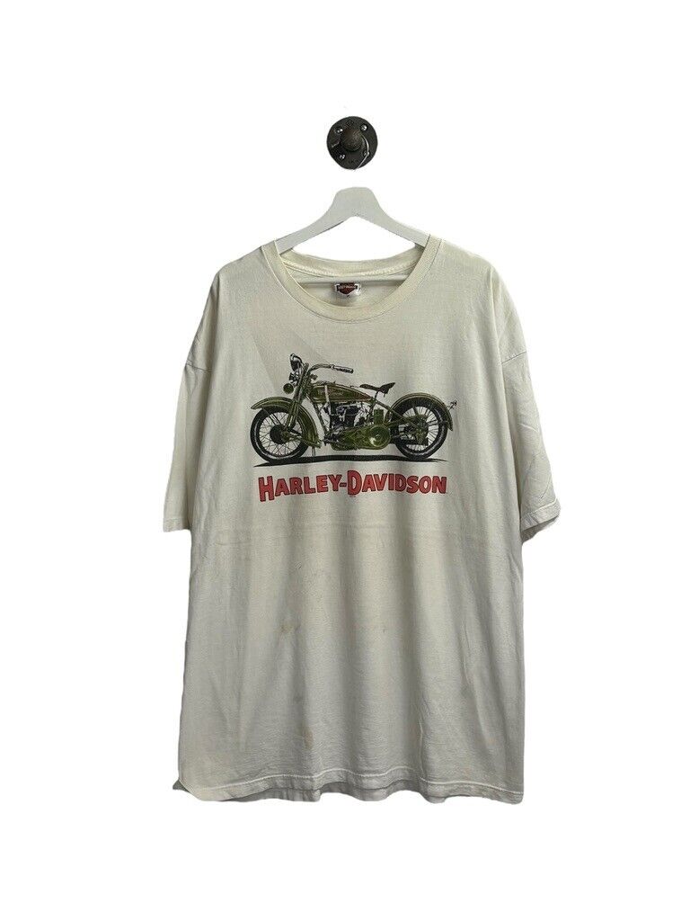 Harley Davidson Las Vegas Motorcycle Graphic T-Shirt Size 3XL White