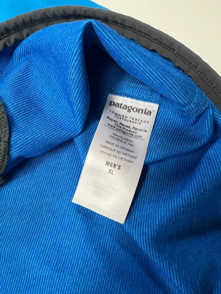 Vintage Patagonia Nylon Full Zip Windbreaker Jacket Size XL Blue