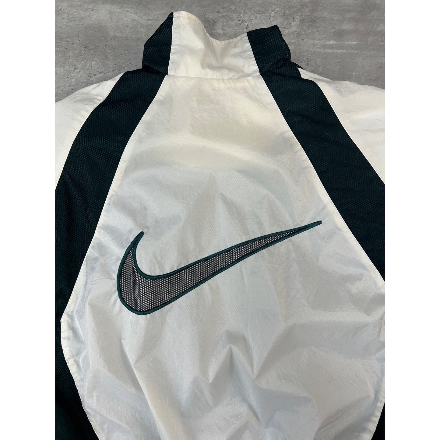 Vintage 90s Nike Embroidered Swoosh Air Full Zip Windbreaker Jacket Size Medium