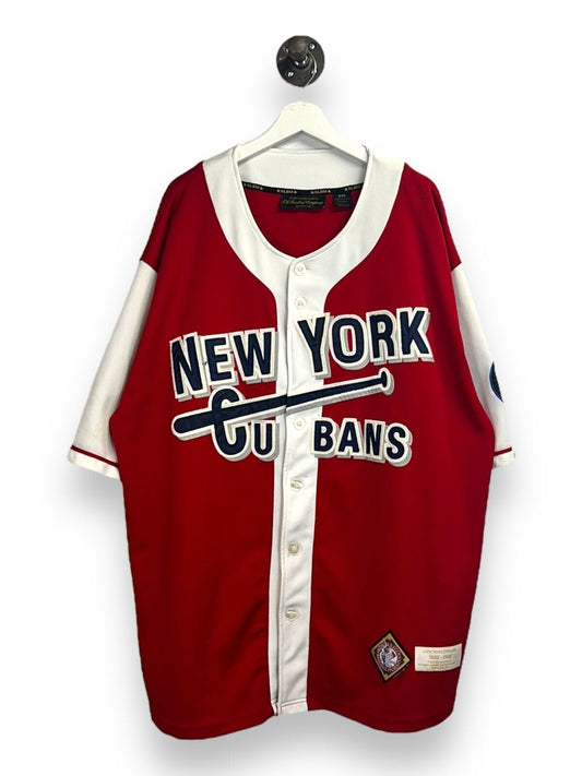 Vintage 90s New York Cubans NLB Embroidered Baseball Jersey Size 2XL